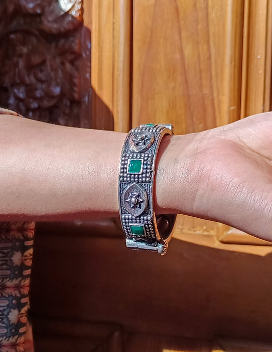 The Green Stone Studded Kada