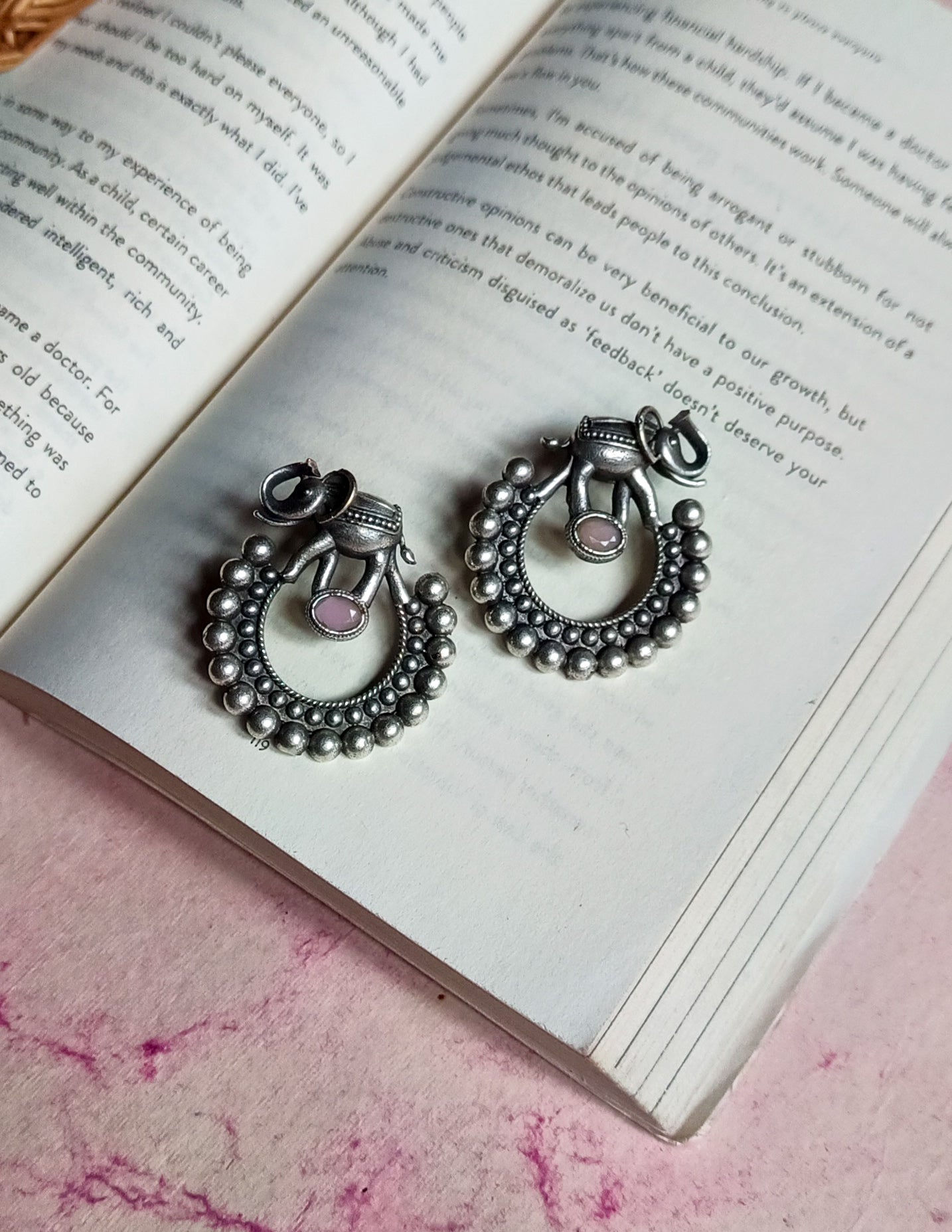 Alba Circle Elephant Studs