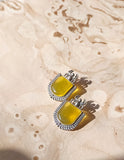 Arisha Yellow Spider Stone Earrings