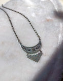 Amara Mini Moon & Triangle Necklace