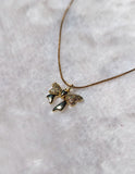 Anti Tarnish Gold Plated Bow Necklace