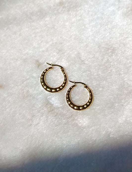 Classic Golden Round Hoops