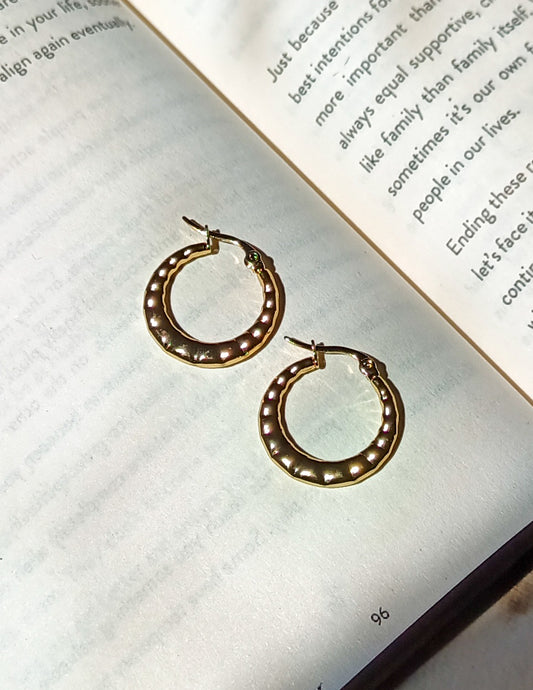 Classic Golden Round Hoops