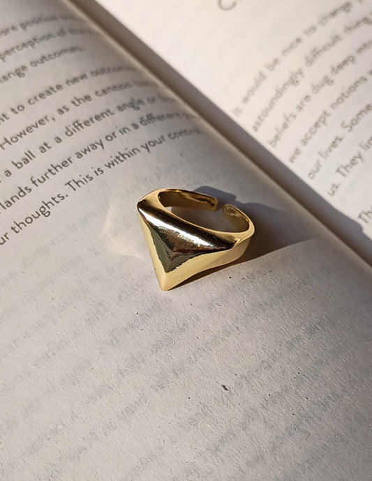 Chunky Statement Golden Anti Tarnish Ring