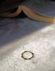 Minimalistic Everyday Golden Anti Tarnish Bamboo Ring Band