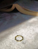 Minimalistic Everyday Golden Anti Tarnish Bamboo Ring Band