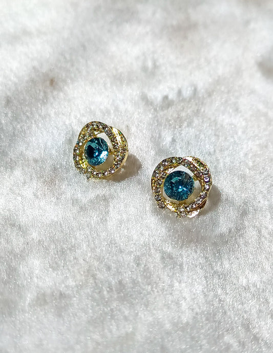 Korean Classic Aqua Green Studs