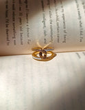 Chanel Inspired White & Gold Anti Tarnish Western Ring