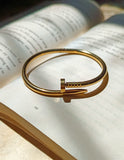 Golden Nail Inspired Anti Tarnish Stylish Everyday Bracelet